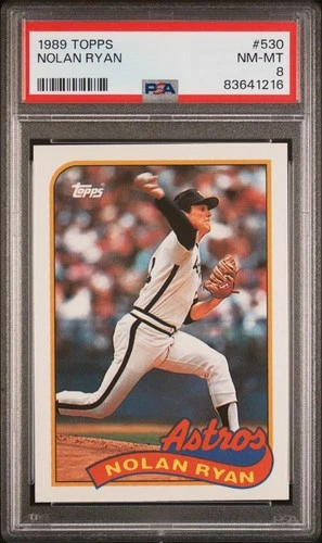 1989 Topps #530 Nolan Ryan PSA 8