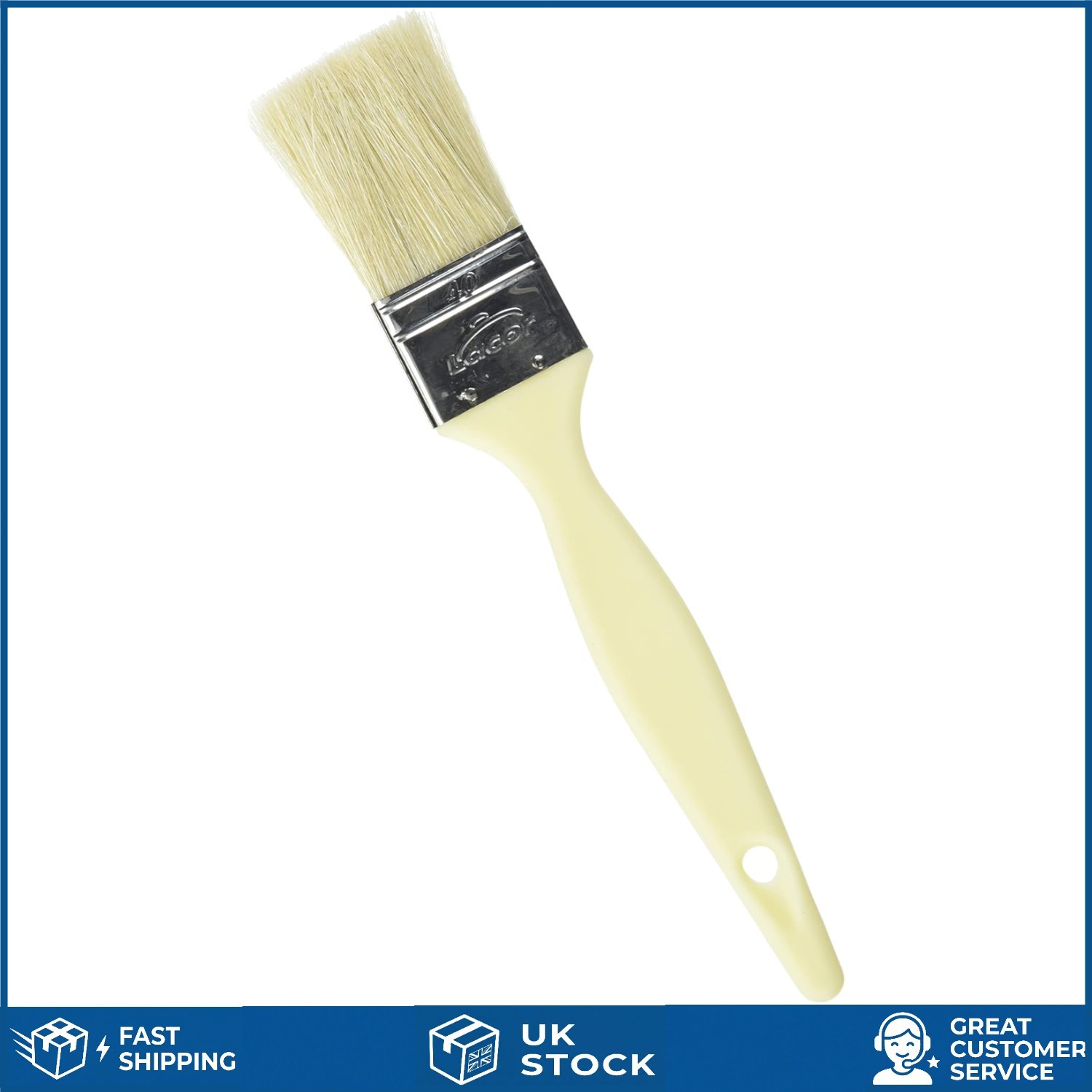 Professional Heat Resistant Stainless Steel Flat Pastry Basting Brush 4x4.4cm