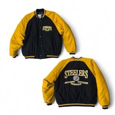 Vintage Logo Athletic Pittsburgh Steelers Wool Blend Varsity Jacket Large