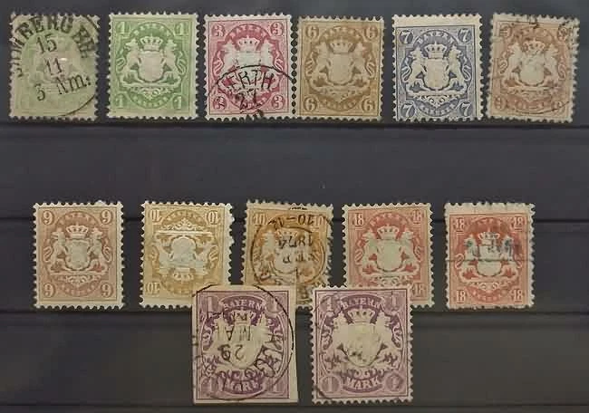Bavaria, old German Stamp Lot, Franco, Kreuzer. 27 Stamps - Image 2 of 4
