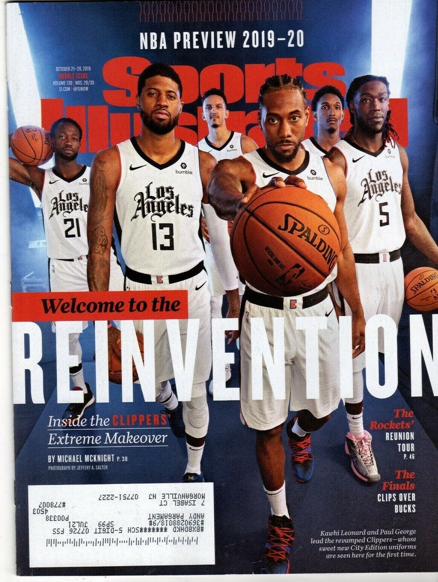 SPORTS ILLUSTRATED Oct 28, 2019 LA Clippers Cover NBA Preview Kawhi  George