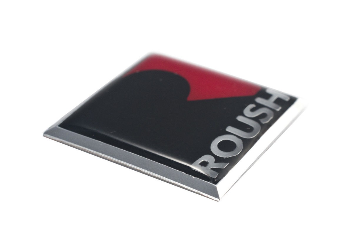 NEW 2X Metal Roush Square R Emblem Logo Body Fender Sticker Badge 05-17 - Foto 14