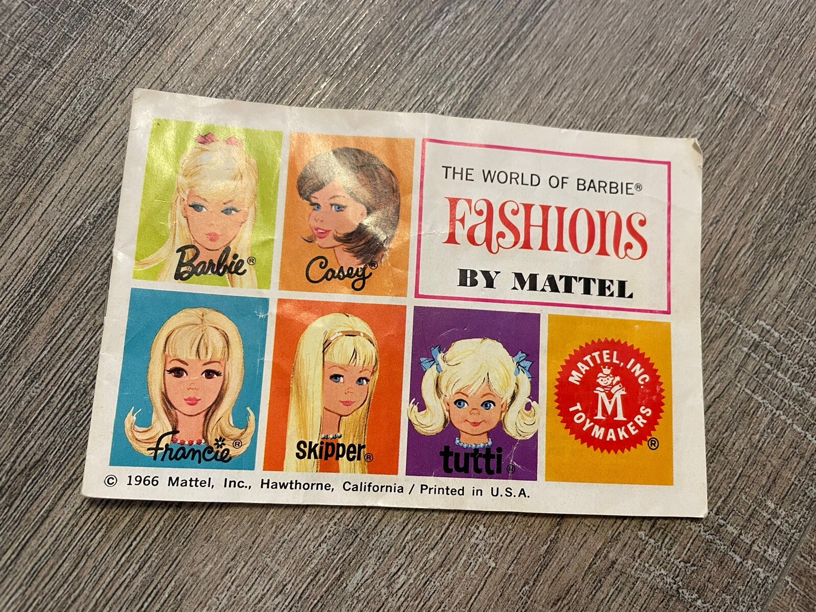 Vintage The World of Barbie Fashions by Mattel Book Booklet 1966