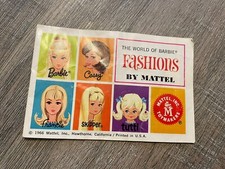 Vintage The World of Barbie Fashions by Mattel Book Booklet 1966 Francie Catalog