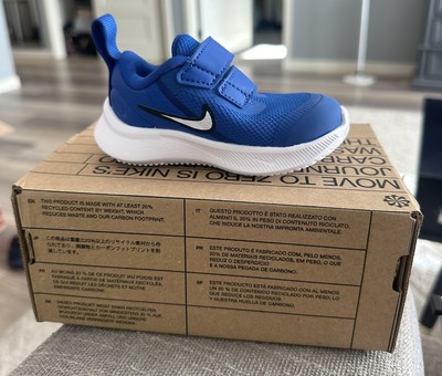 NIKE Star Runner 3 (TDV) Size 3c Blue DA2778 400 White GameRoyal Toddler Sneaker