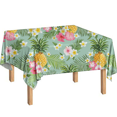 Pattern Washable Fall Tablecloth Cover Fit Holiday Party Flower and Animal 
