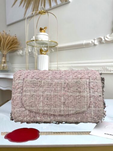 Authentic Chanel WOC Tweed Crossbody Clutch Bag Silver Hardware 11996710 B0246 - Picture 5 of 23