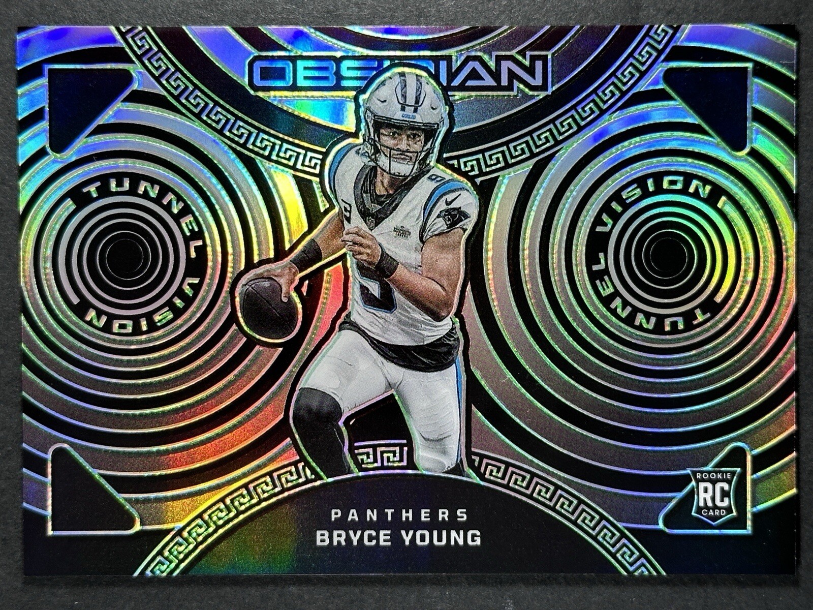 2023 Panini Obsidian Bryce Young Tunnel Vision Green Electric Etch /35 RC