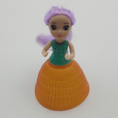 EMCO Transforming Cupcake Surprise Doll Frosting Hats 3.5'' Purple Hair, no hat