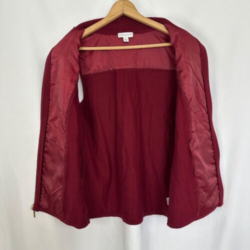 Susan Graver Quilted Vest Sleeveless Knit Mock Neck Burgundy Womens Medium - Picture 3 of 9