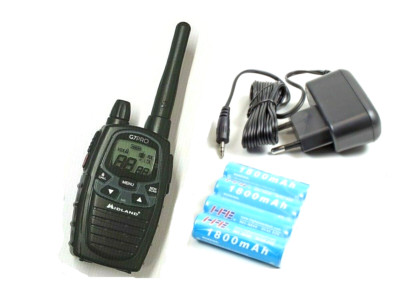 WALKIE TALK MIDLAND G7 PRO WITH CHARGER, HEADSET AND BATTERIES 3W 20KM RANGE