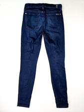 7 For All Mankind Size 27X31 Women's The Mid Skinny Blue Denim Logo Jeans USA