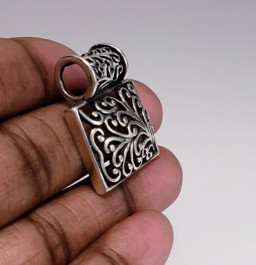 Sterling Silver Signed ATI Scrollwork Filigree Re… - image 4