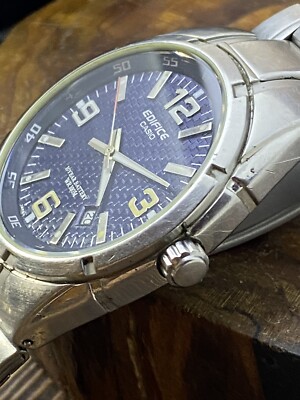 Casio Men's Edifice Blue Analog Steel 100M Date Watch 2719 EF-125