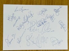 Hand Signed A4 Team Sheet - Peterborough United FC 2005/06 season  15 signatures