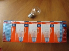10 ECHT OSRAM 60W CLASSIC Glühlampe KLAR Glühbirne 710 lm DIMMBAR MADE IN FRANCE