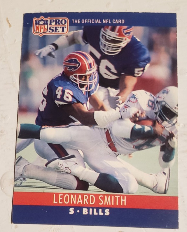 1990 NFL Pro Set #46 Leonard Smith S Buffalo Bills   ***40% OFF 2 or MORE