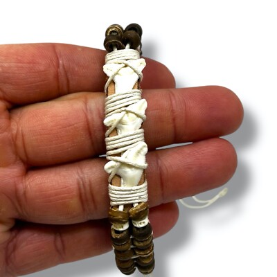 Real Mako Shark Tooth Leather Cord Surfer Beach Bracelet for Men Women Jewelry