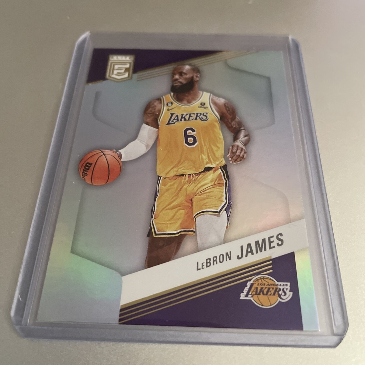 その他 nba panini clearly donruss LEBRON JAMES 2022-23 Panini Donruss LeBron James NBA Yellow Flood