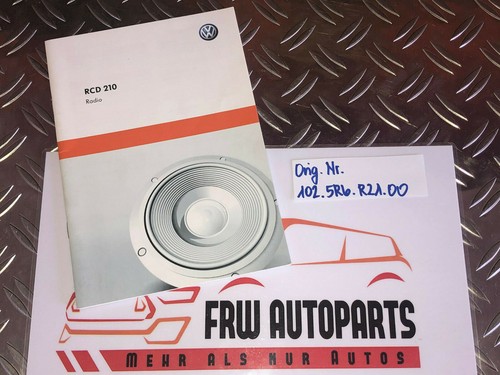 Volkswagen Radioeinheit RCD 210 11.2009 Deutsch 102.5R6.R21.00
