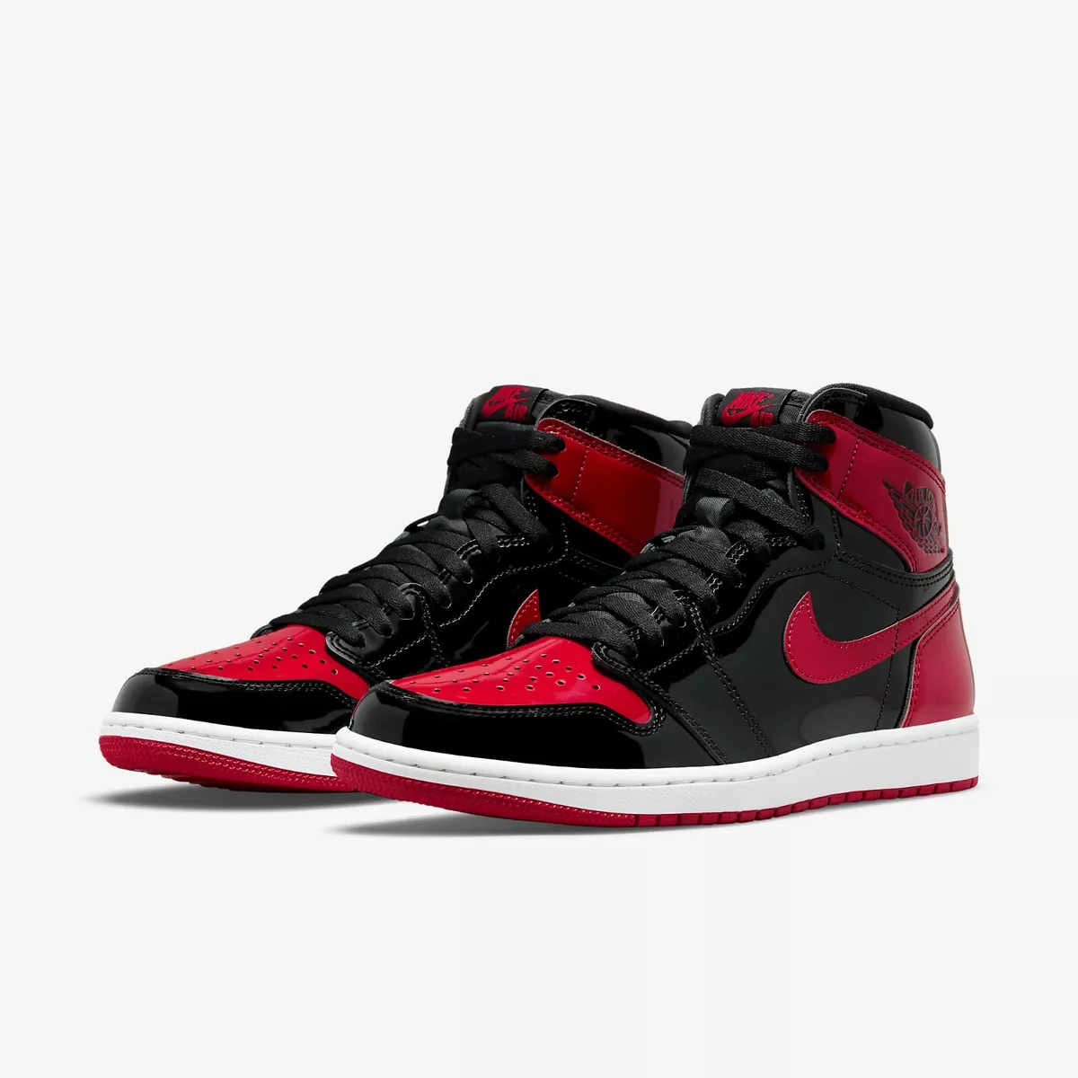 Nike Jordan 1 Retro High OG Patent Bred Shoes 555088 063