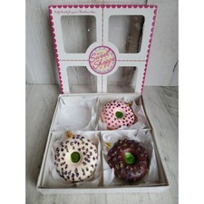 Kurt Adler glass Donuts sweet shoppe ornament Xmas set