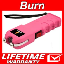 BURN Stun Gun PINK 928 700 BV Police Heavy Duty Rechargeable LED Flashlight 