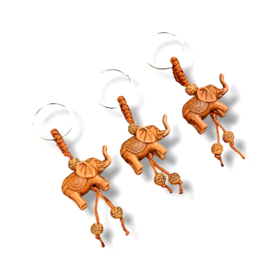 Elephant keychain resin brings luck auspiciousness fortune wealth creative set10 - Image 4 of 4