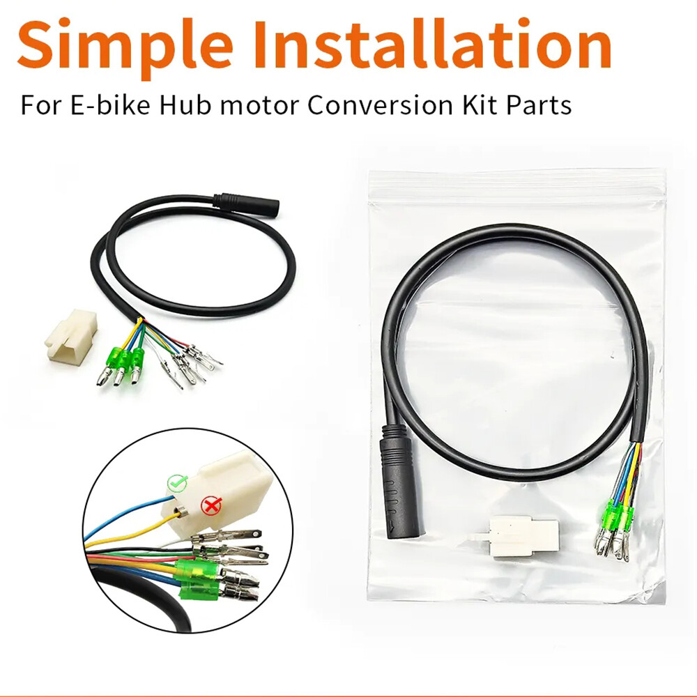 60/130/160cm E-Bike Extension Cable Wire For Bafang Front