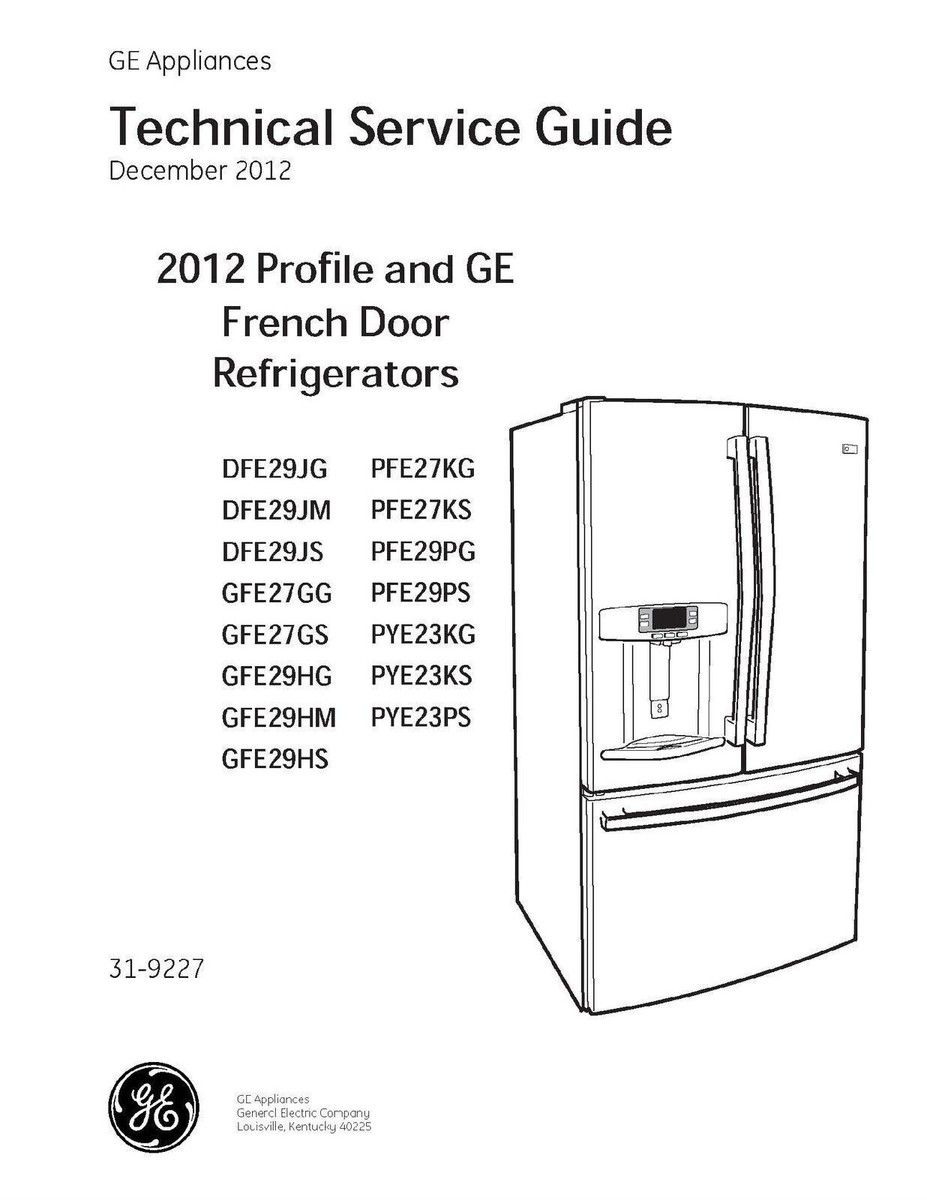GE refrigerator repair preparation checklist diagram