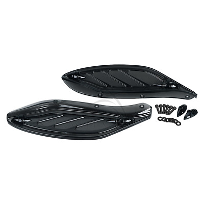 Black ABS Side Batwing Fairing Wind Deflectors For Harley Street Glide FLHR FLHT 1996-2013