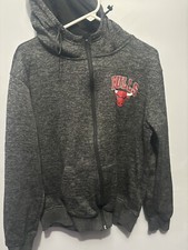 chicago bulls boys zip up hoodie S Gray