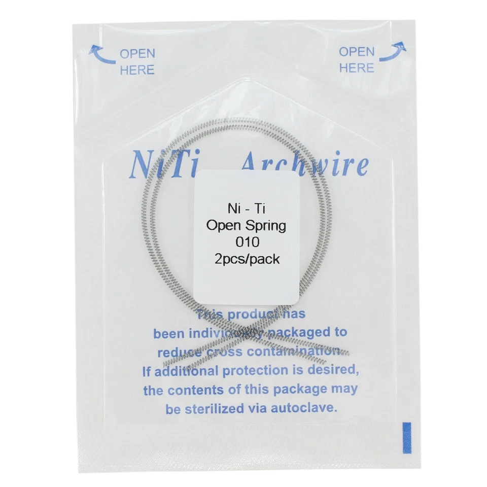 Alambres cerrados de arco de resorte helicoidal abierto para ortodoncia dental Niti 010 012 180 mm 6 mm 9 mm Foto 2 de 4