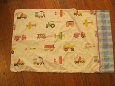 Childs, Cars, Planes, Etc, Printed, 19x30 Pillow Case, Used, x1  KR-14-6 