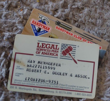 2 NICE VINTAGE MEMBERSHIP CARDS USED - EXPIRED -NO VALUE COLLECTION ITEMS