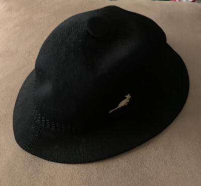 VINTAGE Black Authentic KANGOL Tweed Bucket Hat Made In  display picture 1