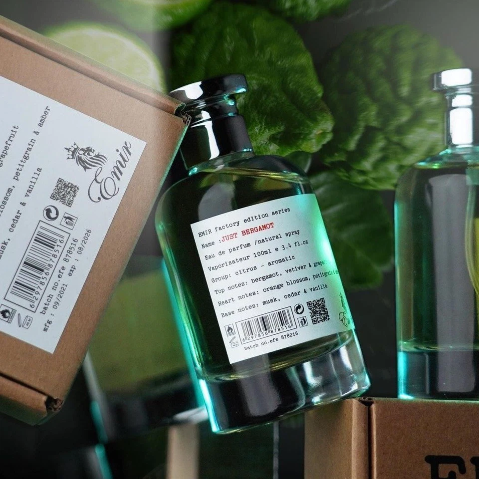 PARIS CORNER JUST BERGAMOT EMIR FACTORY EDITION EAU DE PARFUM 100ML 3.4FL.OZ.