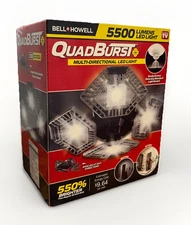 Bell & Howell QuadBurst Multi-Directional LED Light 5500 Lumens - New