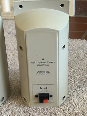 AppleDesign Powered Speakers M6082 Pair w/Power Supply 1993