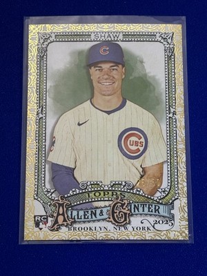 2025 Topps Allen & Ginter Baseball Gold Filigree Rookie #143 Matt SHAW #'d/50