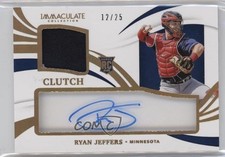2021 Immaculate Clearly Clutch Rookie Materials Gold 12/25 Ryan Jeffers Auto j6a