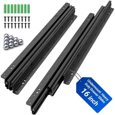 Bottom Mount Drawer Slides, 265 lbs Capacity Heavy Duty Full Extension Rails ...