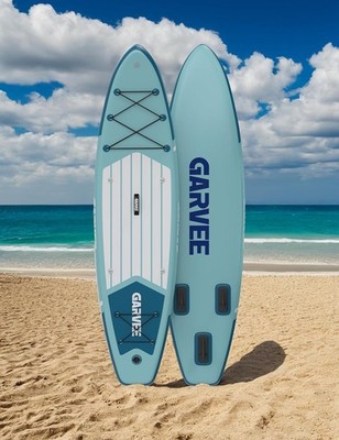 11ft Inflatable SUP Board, PVC Deck 450 lbs Capacity, Wide Stable for Beginners