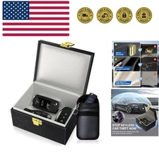 Faraday Box with Faraday Bags for Car Keys, Car Key Signal Blocking Box, Keyl...