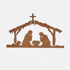 Baby Jesus Manger Stencil - Reusable Template for Christmas Crafts