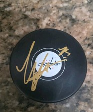 Brandon Duhaime Signed Washington Capitals Puck Autographed Auto NHL