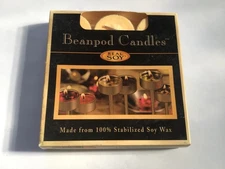 New old stock Beanpod Candles Orange Vanilla Tea Set of 9 Tea Lights Soy Wax