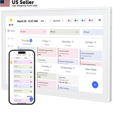Digital Calendar, 10.1inch Smart WiFi Electronic Calendar Chore 10.1, White