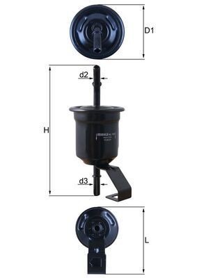 MAHLE KL 1161 Fuel Filter Fits Toyota FJ Cruiser Land Cruiser Prado