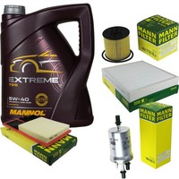 Inspektionspaket 5L Mannol Extreme 5W-40 FüR Skoda Roomster 1.6 Fabia II Combi
